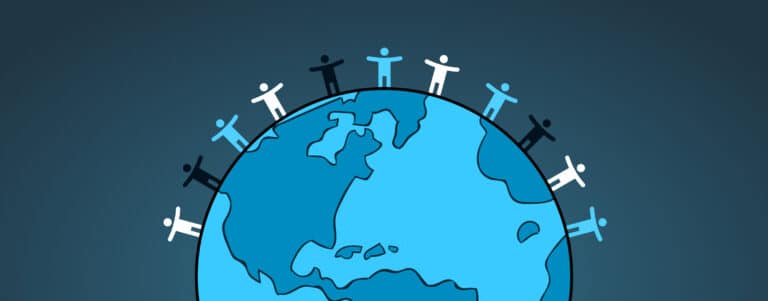 Illustration of people around the world