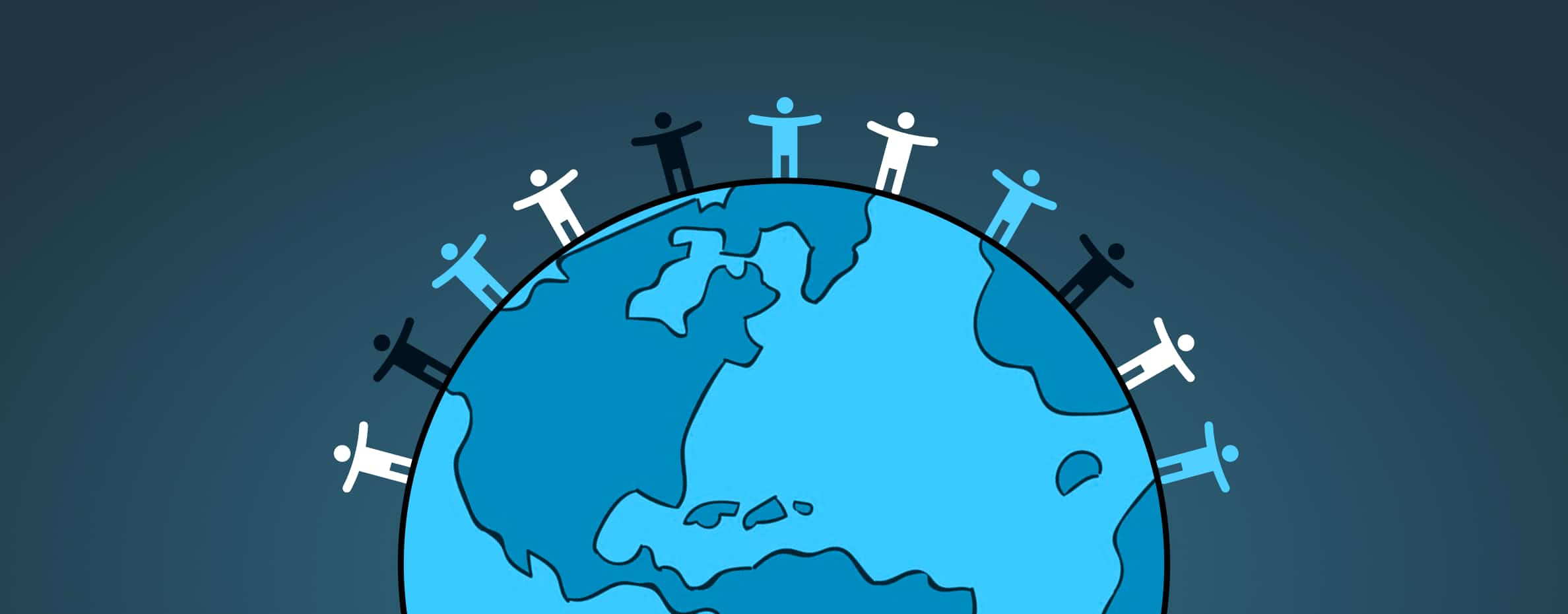 Illustration of people around the world
