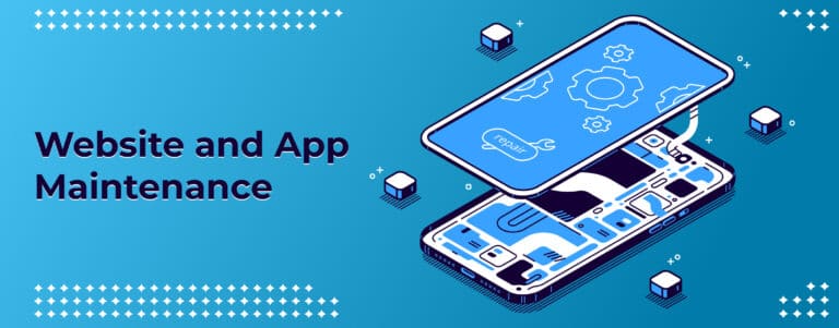 An illustration of a mobile device being updated and repaired.